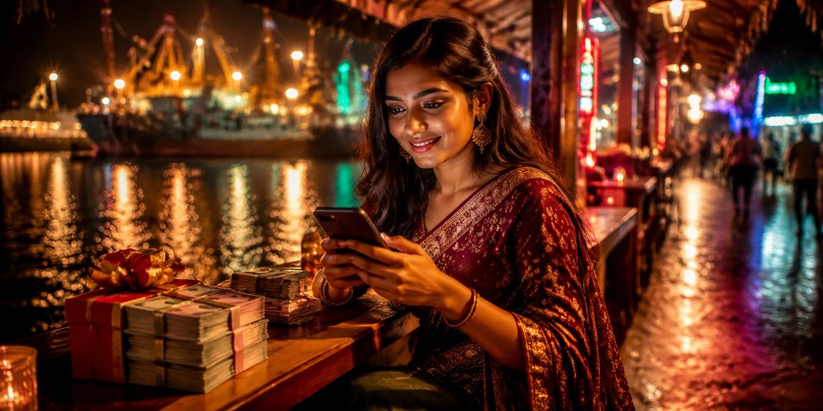 Using cv997 casino on mobile at a night market in Narayanganj